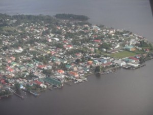 An aerial view of Bartica