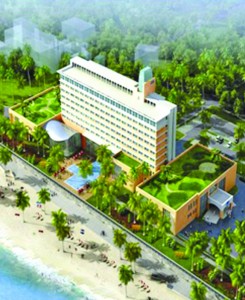 An artist’s impression of the Marriott Hotel (Guyana) 