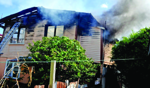 The house as it went up in flames 